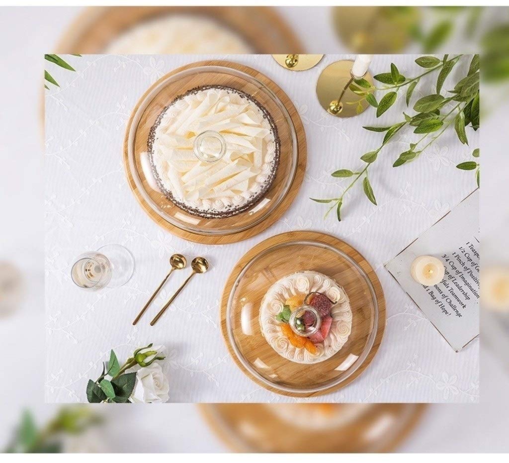 木製ベース ガラスドーム ケーキスタンド Amazon｜木製サービングケーキスタンド ガラスドームと回転